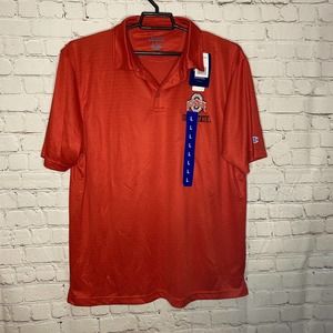 Champion Ohio State Buckeyes Golf Polo Mens L Scarlet Lightweight NWT
